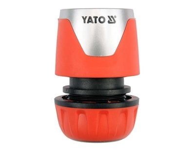 Конектор для шлангів 1/2" з аквастопом YATO YT-99803, ABS фото